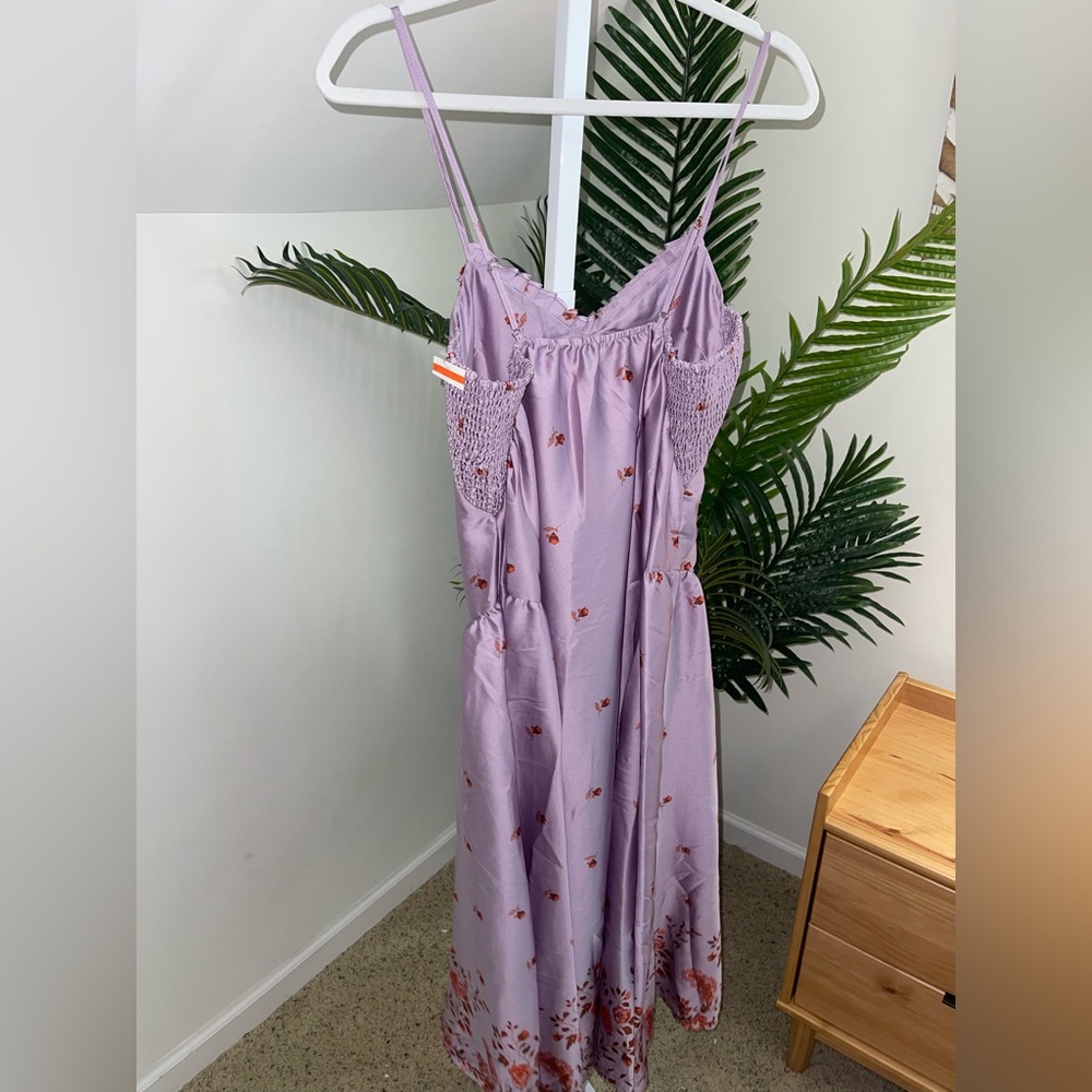 Free People On My Own Floral Satin Nightgown Dress XS - Picture 4 of 4